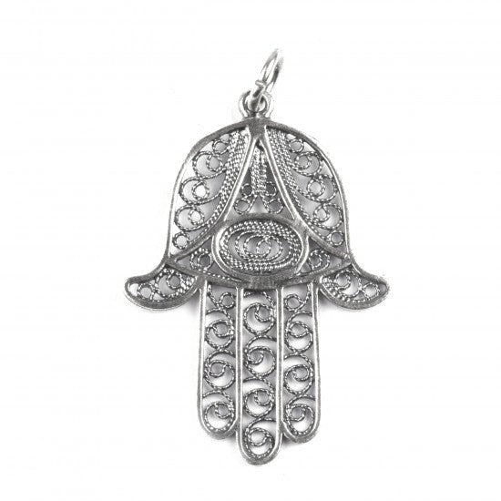 Pandantiv din Argint 925 Hamza Filigran - vivimall.ro