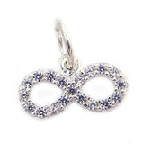 Pandantiv, Jolie Silver, Argint 925, Model Infinit cu Pietre, Model Random, Zirconii, 10 x 12 mm, 0.6 g - vivimall.ro