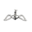 Pandantiv, Jolie Silver, Argint 925, Model Inima cu Aripi, Pietre Zirconiu, 25 x 15 mm, 1.4 g - vivimall.ro