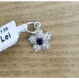 Pandantiv din Argint 925, Jolie Silver, Model Floare Cu Pietre, 0.9 g, 1 x 1 cm, Bleumarin - vivimall.ro