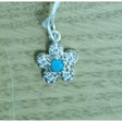Pandantiv din Argint 925, Jolie Silver, Model Floare Cu Pietre, 0.9 g, 1 x 1 cm, Blue - vivimall.ro