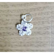 Pandantiv din Argint 925, Jolie Silver, Model Floare Cu Pietre, 0.9 g, 1 x 1 cm, Mov - vivimall.ro