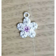 Pandantiv din Argint 925, Jolie Silver, Model Floare Cu Pietre, 0.9 g, 1 x 1 cm, Roz - vivimall.ro