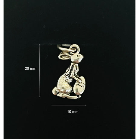 Pandantiv din Argint 925 Jolie Silver, Model Iepuras cu Ou, 20 x 10 mm, 1.5 g - vivimall.ro