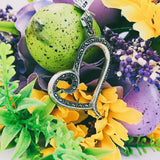 Pandantiv din Argint 925 Jolie Silver, Model Inima cu Marcasite, 45 x 35 mm, 4.8 g - vivimall.ro