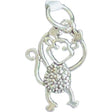 Pandantiv din Argint 925 Jolie Silver, Model Maimuta, 25 x 14 mm, 1.4 g - vivimall.ro