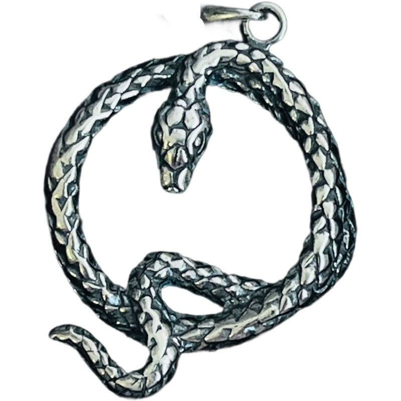 Pandantiv din Argint 925 Jolie Silver, Model Sarpe Incolacit, 40 x 26 mm, 4.7 g - vivimall.ro