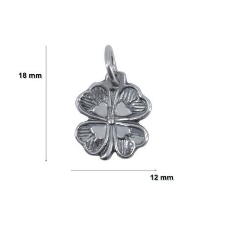 Pandantiv din Argint 925 Jolie Silver, Model Trifoi Vintage, 18 x 12 mm, 0.7 g - vivimall.ro