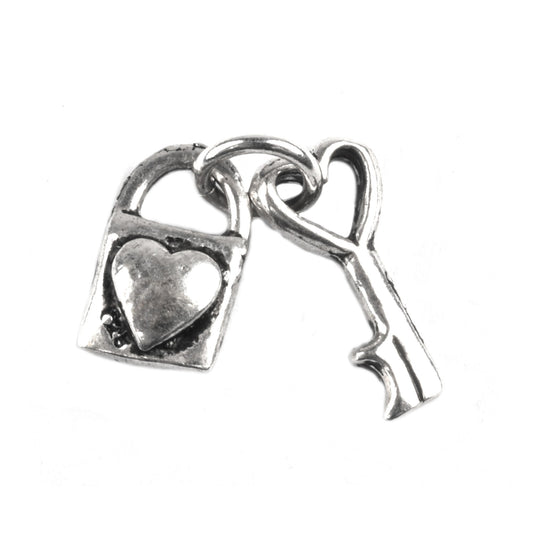 Pandantiv din Argint 925, model Cheie si Lacat - vivimall.ro