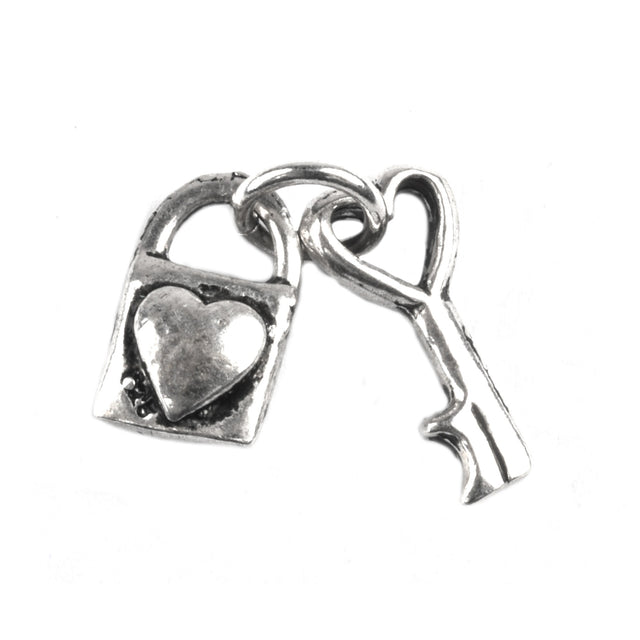 Pandantiv din Argint 925, model Cheie si Lacat - vivimall.ro