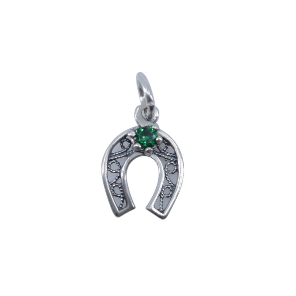 Pandantiv din Argint 925 Potcoava Filigran cu Piatra - vivimall.ro