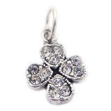 Pandantiv din Argint 925 Trifoi cu Pietre Patinat - vivimall.ro