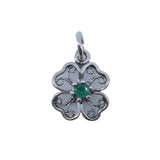 Pandantiv din Argint 925 Trifoi Filigran cu Piatra - vivimall.ro