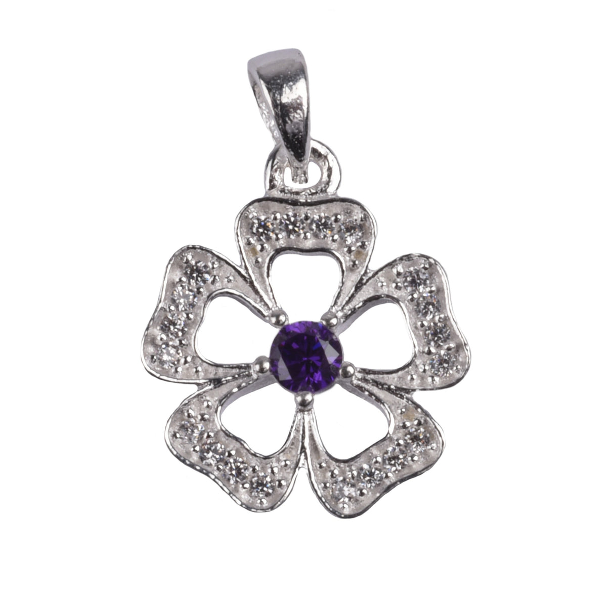Pandantiv Floare Cu Pietre, Argint 925