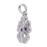 Pandantiv Floare cu Pietre, Argint 925, 1.8 cm x 1.2 cm - vivimall.ro