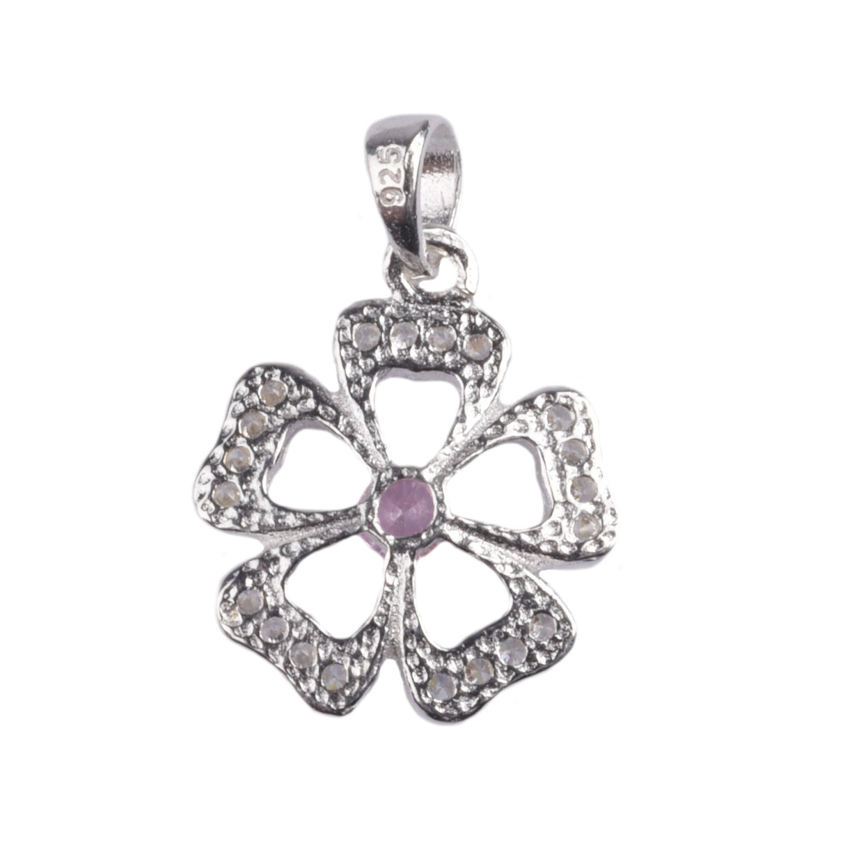 Pandantiv Floare Cu Pietre, Argint 925