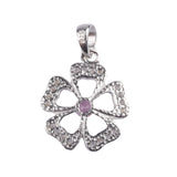 Pandantiv Floare cu Pietre, Argint 925, 1.8 cm x 1.2 cm - vivimall.ro