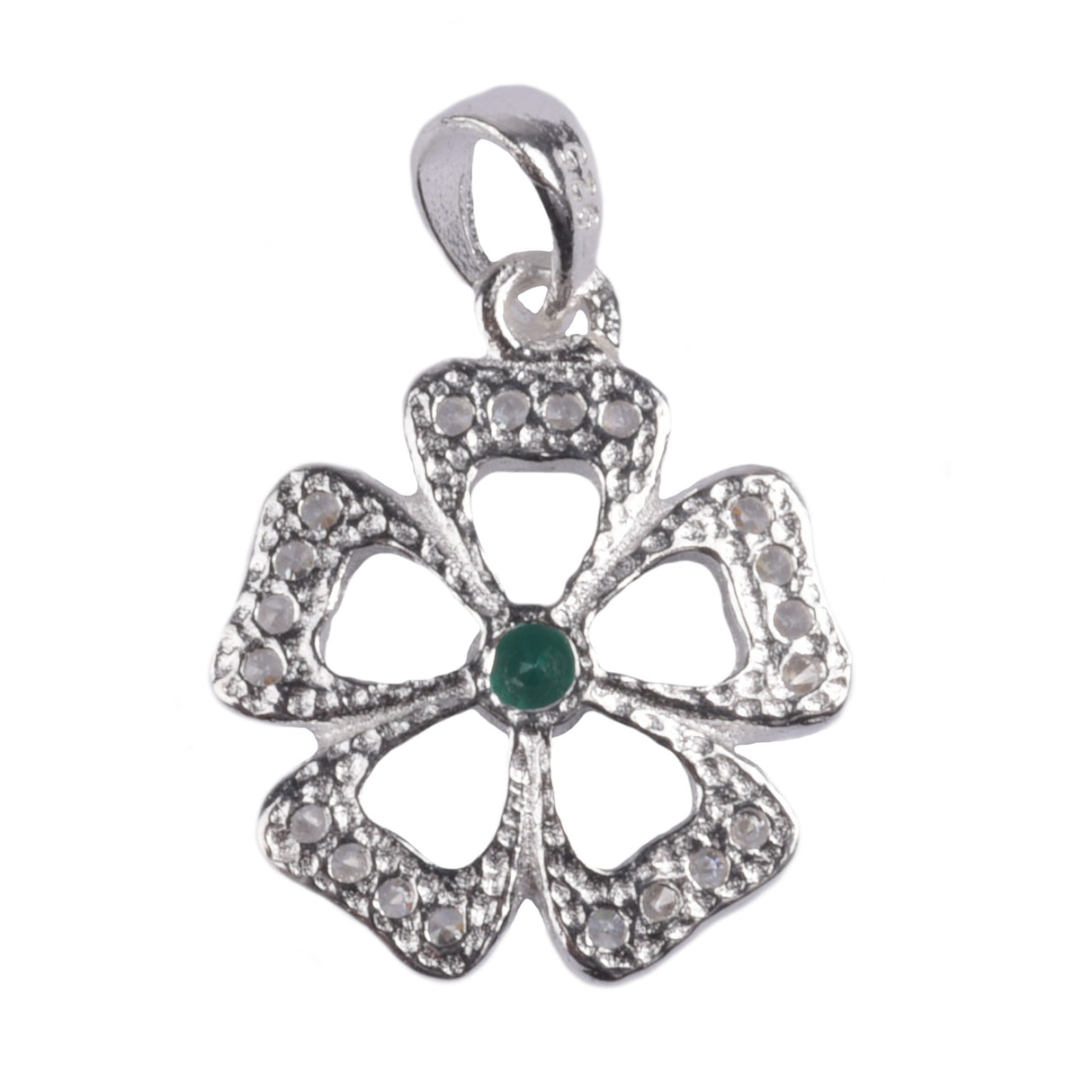Pandantiv Floare Cu Pietre, Argint 925
