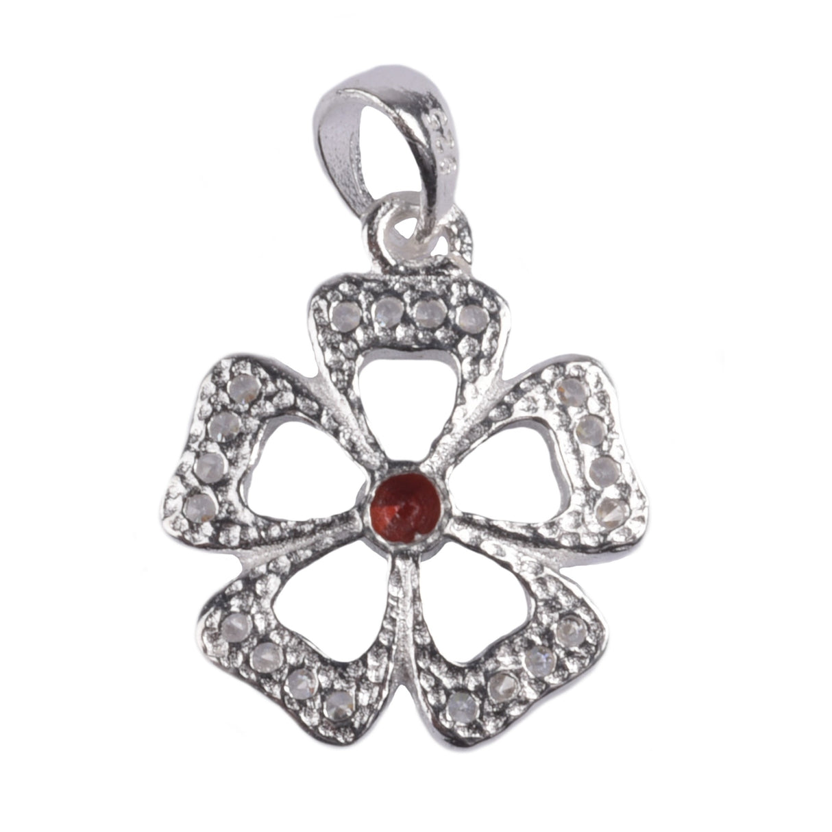 Pandantiv Floare Cu Pietre, Argint 925