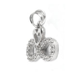 Pandantiv Infinit cu Inima, Argint 925, 1.5 cm x 2 cm - vivimall.ro