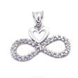 Pandantiv Infinit cu Inima, Argint 925, 1.5 cm x 2 cm - vivimall.ro