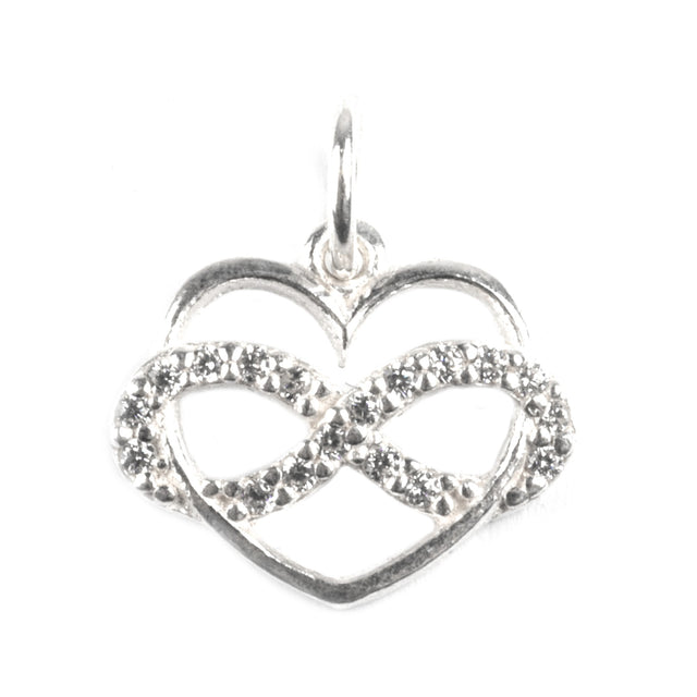 Pandantiv Inima cu infinit, Argint 925, 1.5 cm x 1.5 cm - vivimall.ro