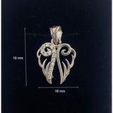 Pandantiv, Jolie Silver, Argint 925, Model 2 Aripi cu Zirconii, 19 x 16 mm, 1.8 g - vivimall.ro