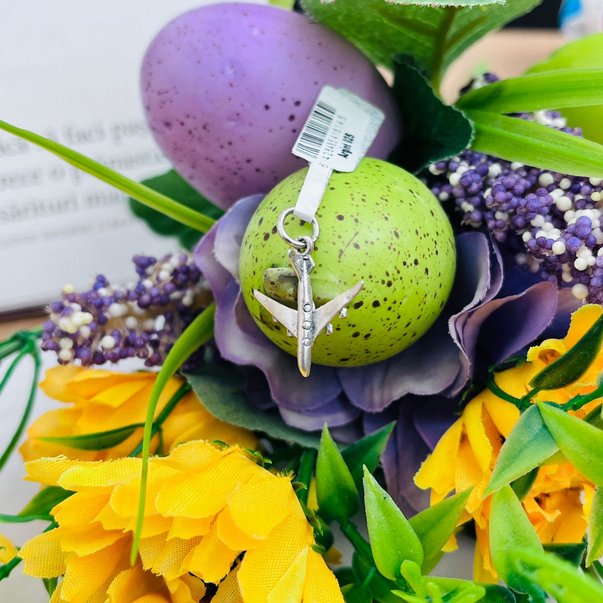 Pandantiv, Jolie Silver, Argint 925, Model Avion, 25 x 20 mm, 1.2 g - vivimall.ro