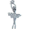 Pandantiv argint 925 model balerina cu zirconii Jolie Silver, 27x10 mm, vedere frontală