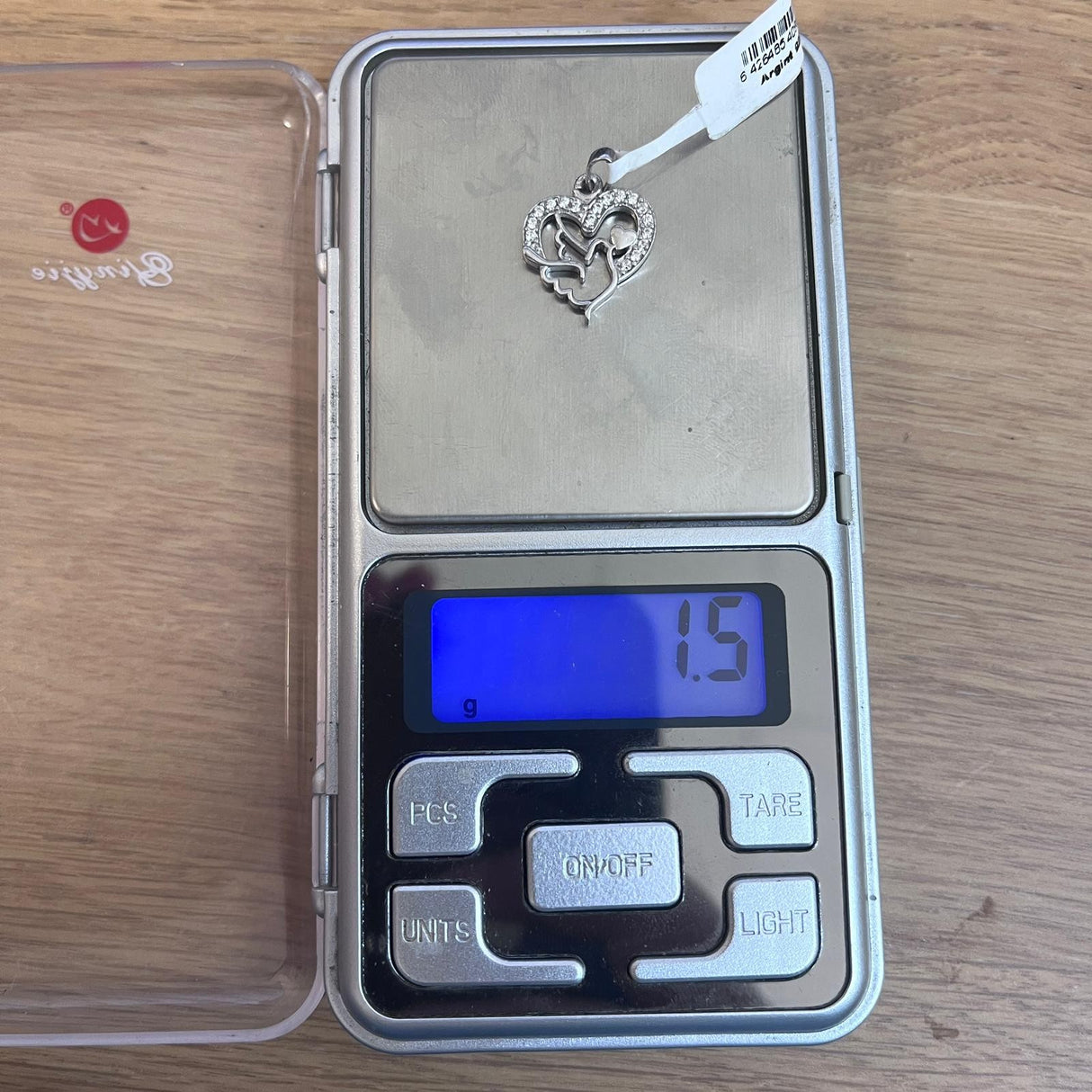 Pandantiv, Jolie Silver, Argint 925, Model Inima cu Porumbel, 20 x 15 mm, 1.5 g - vivimall.ro