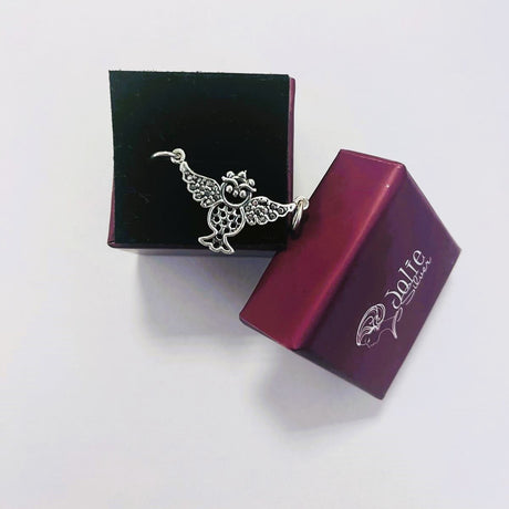 Pandantiv, Jolie Silver, Argint 925, Model Bufnita Patinata, 30 x 15 mm, 2.4 g - vivimall.ro