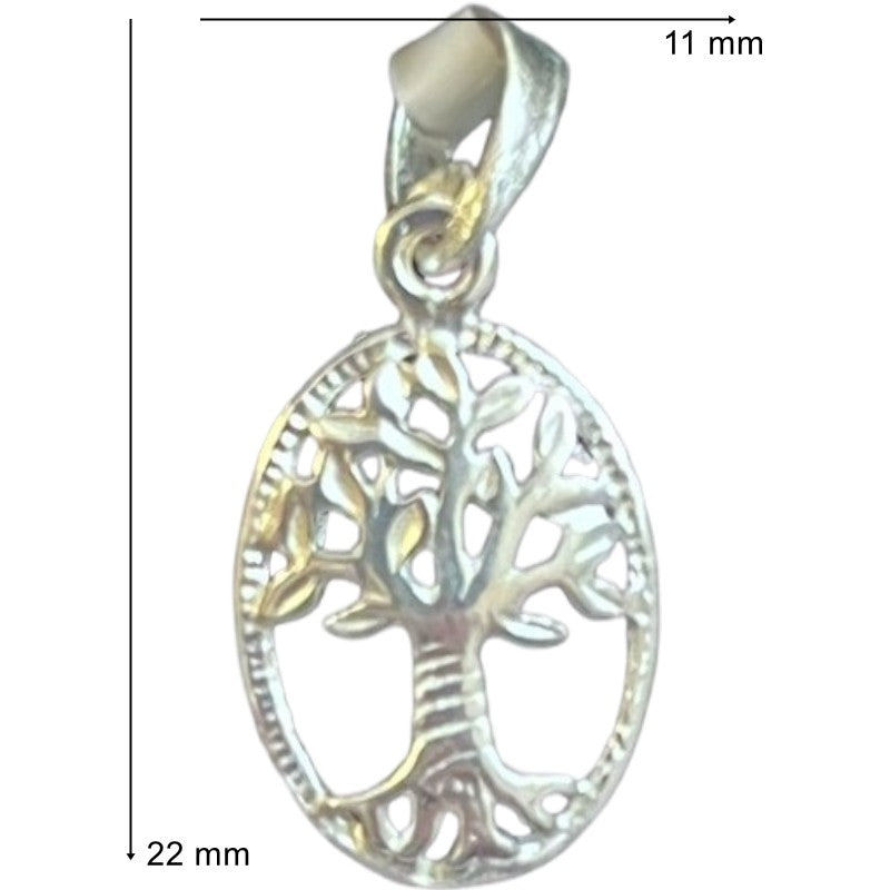 Pandantiv, Jolie Silver, Argint 925, Model Copacul Vietii Rodiat, 22 x 11 mm, 0.9 g - vivimall.ro
