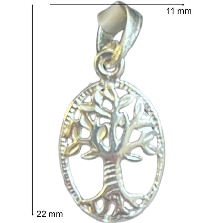 Pandantiv, Jolie Silver, Argint 925, Model Copacul Vietii Rodiat, 22 x 11 mm, 0.9 g - vivimall.ro