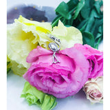 Pandantiv, Jolie Silver, Argint 925, Model Flamingo cu Zirconii, 27 x 10 mm, 1.5 g - vivimall.ro