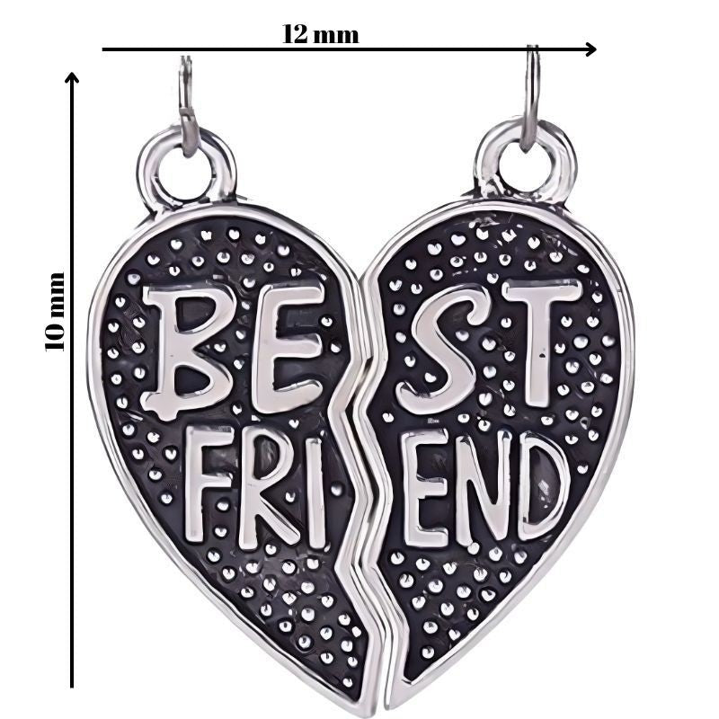 Pandantiv, Jolie Silver, Argint 925, Model Inima Best Friend, 1 g, 10x12 mm - vivimall.ro