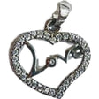 Pandantiv, Jolie Silver, Argint 925, Model Inima Love, 1.2 g, 1.5 x 1.5 cm - vivimall.ro