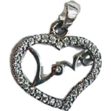 Pandantiv, Jolie Silver, Argint 925, Model Inima Love, 1.2 g, 1.5 x 1.5 cm - vivimall.ro