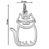 Pandantiv, Jolie Silver, Argint 925, Model Pisica, 2 g, 25x15 mm - vivimall.ro