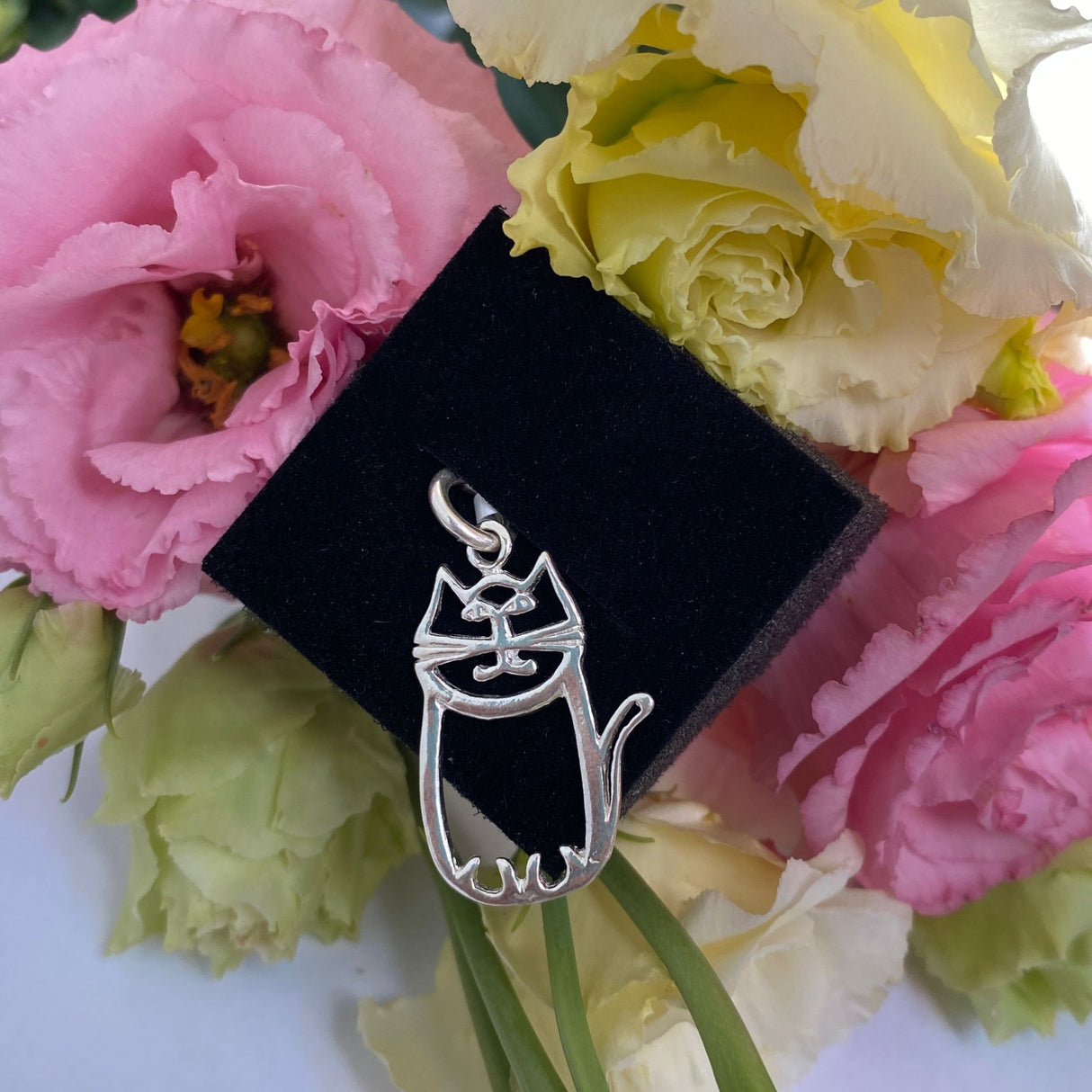 Pandantiv, Jolie Silver, Argint 925, Model Pisica, 2 g, 25x15 mm - vivimall.ro