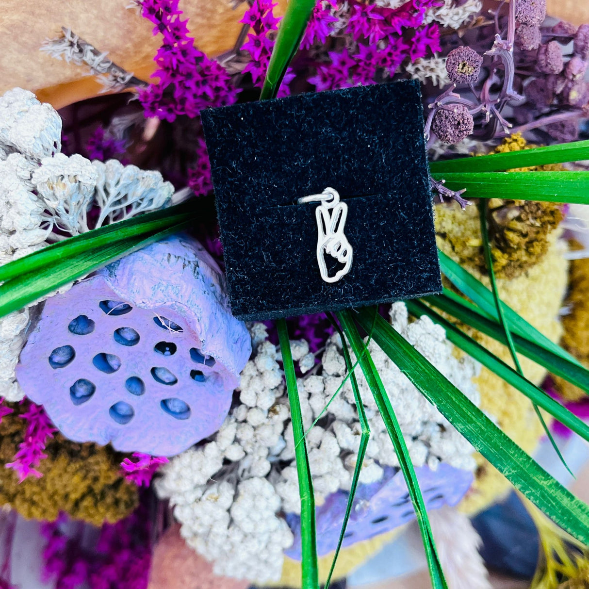 Pandantiv, Jolie Silver, Argint 925, Model Semnul Pacii, 19 x 16 mm, 0.9 g - vivimall.ro