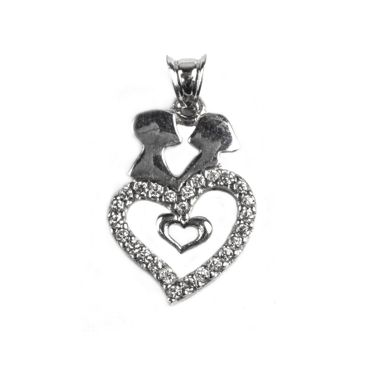 Pandantiv Lovely Couple Cu Pietre, Argint 925