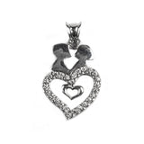 Pandantiv Lovely Couple Cu Pietre, Argint 925