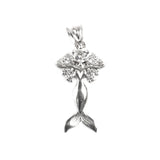 Pandantiv Sirena cu Pietre, Argint 925, 2.5 x 1 cm - vivimall.ro