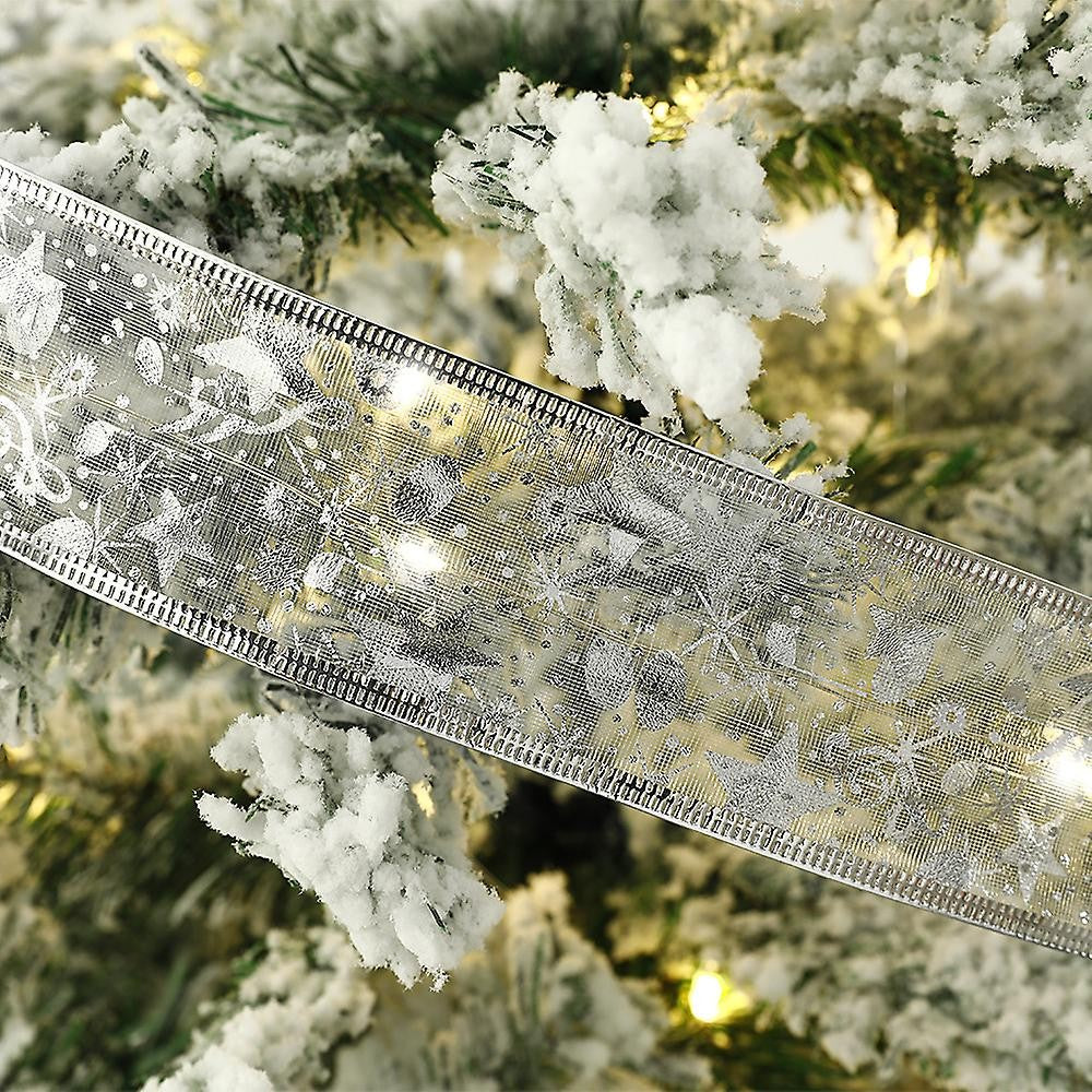 Panglică LED de Crăciun Vivimall Aurie, lungime 2 m , 20 LED-uri, Alb rece