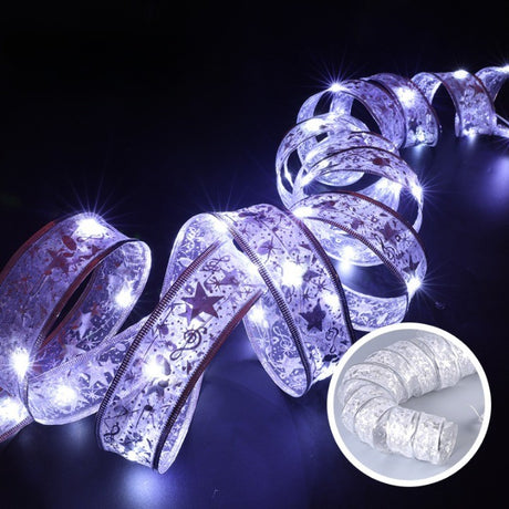 Panglicäƒ Led De Cräƒciun Aurie, Lungime 20 M, 200 Led-Uri, Baterii, Rece