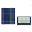 Proiector Led Cu Panou Solar, Senzor De Lumina, Waterproof, 140 Led-Uri Incorporate, 65W, 19.5X17 Cm, 3000 Mah, Ip67, Design Modern, Negru - vivimall.ro