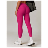 Pantaloni de Fitness/Yoga, Flippy, pentru Femei, Material Elastic, Spandex, Talie Inalta, Roz, Marime L - vivimall.ro