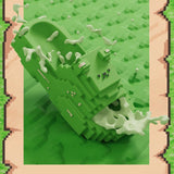 Papuci Casual pentru Adolescenti, Flippy, Model Unisex de Forma Pixel, Rezistenti Usori si Moi din Spuma EVA Antiderapanti, Marime 40-41, Verde deschis - vivimall.ro