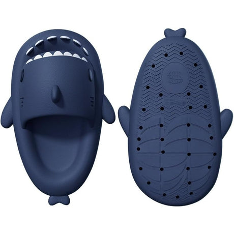 Papuci Tip Rechin, Flippy, Unisex, din Spuma EVA, Talpa Groasa Antiderapanta, Rezistenti la Uzura, Marime 42-43, Albastru Inchis - vivimall.ro