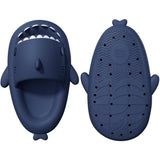 Papuci Tip Rechin, Flippy, Unisex, din Spuma EVA, Talpa Groasa Antiderapanta, Rezistenti la Uzura, Marime 38-39, Albastru Inchis - vivimall.ro